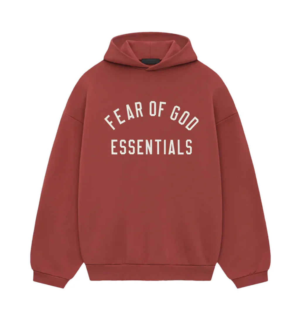 ESSENTIALS FEAR OF GOD CRIMSON HOODIE (BRAND NEW)