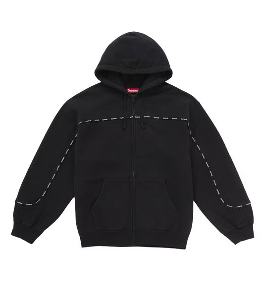 SUPREME PIPING ZIP UP HOODED SWEATSHIRT