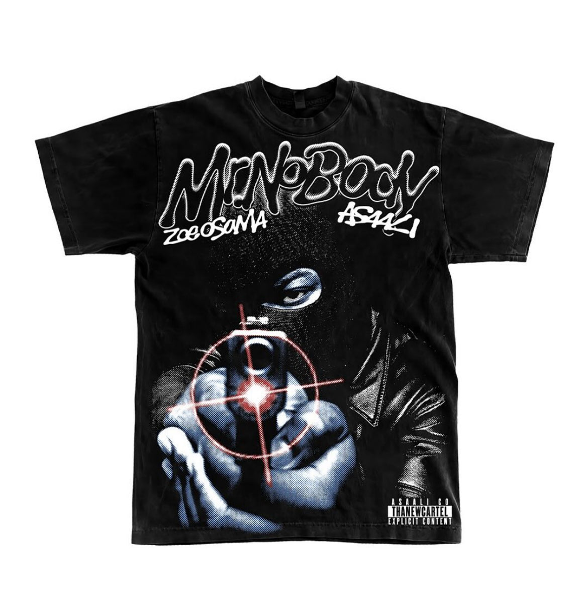 ASAALI X ZOE OSAMA MR NOBODY BLACK SHIRT (PREOWNED)