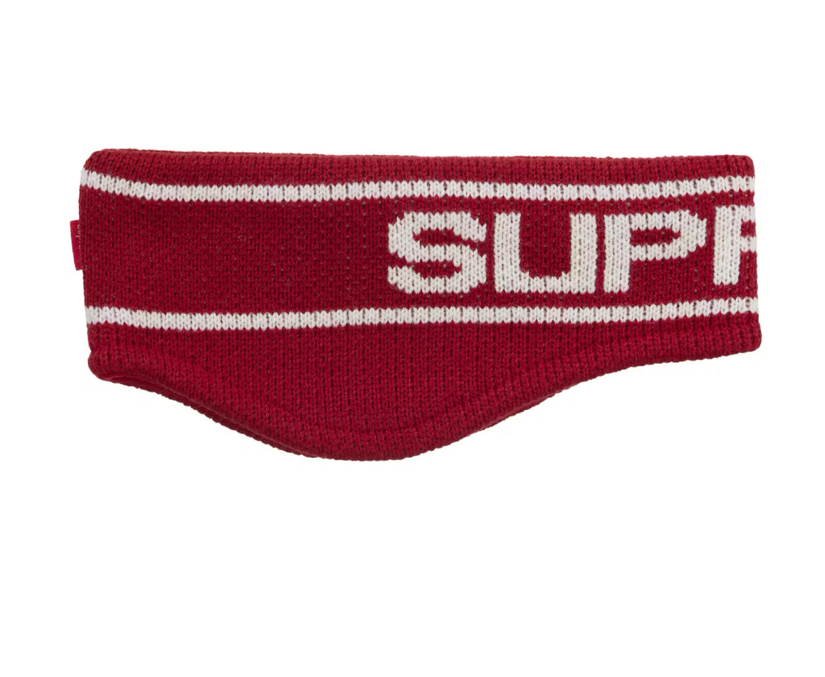 SUPREME RED CONTRAST LOGO HEADBAND (BRAND NEW)