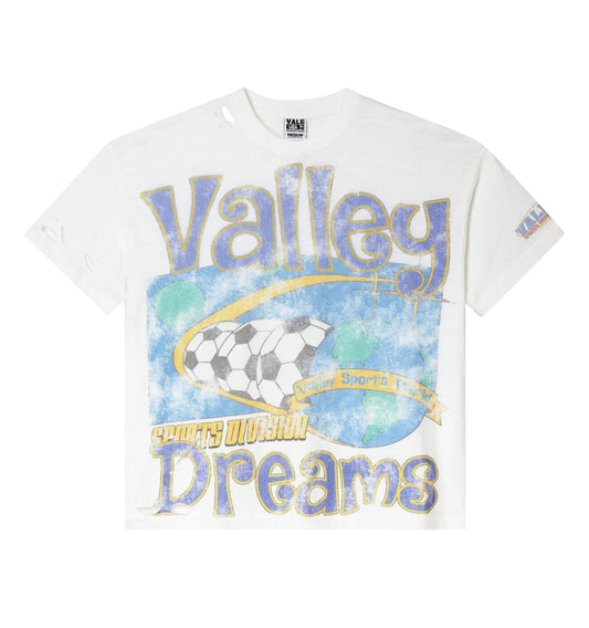 VALE VALLEY DREAMS SOCCER WHITE TEE (BRAND NEW)