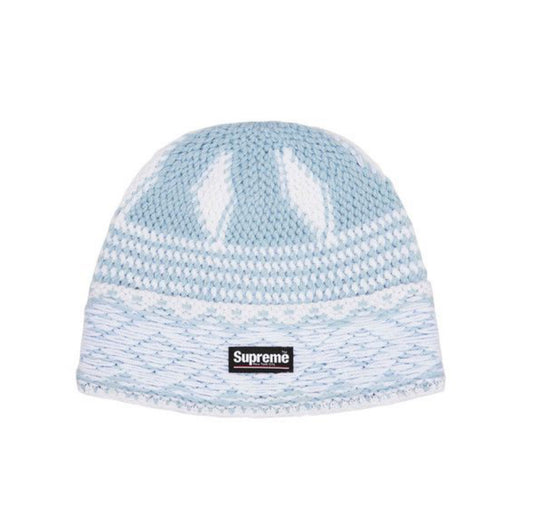 SUPREME KNIT DIAMOND LIGHT BLUE BEANIE (BRAND NEW)