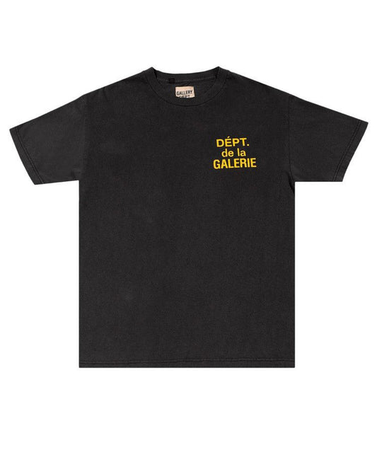 GALLERY DEPT BLACK YELLOW FADED TEE (PREOWNED)