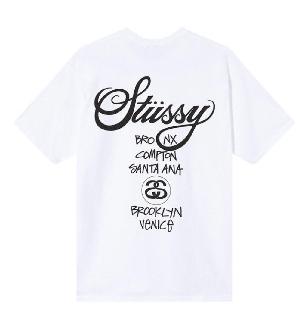 STUSSY WHITE CITY TEE (BRAND NEW)