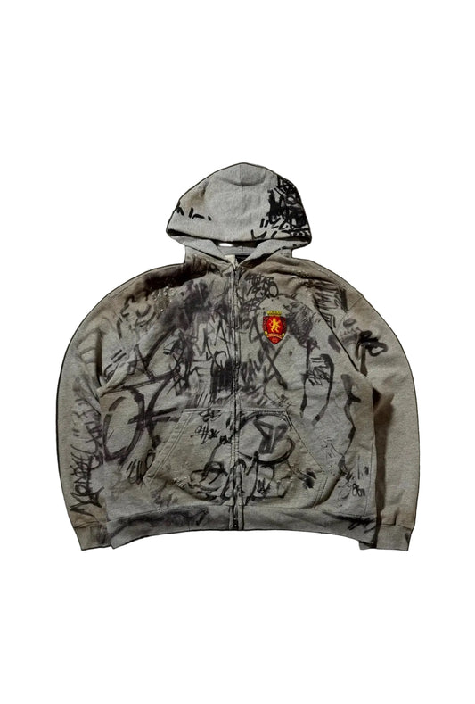 BALENCIAGA SS23 GREY SKATER ZIP UP (PRE-OWNED)