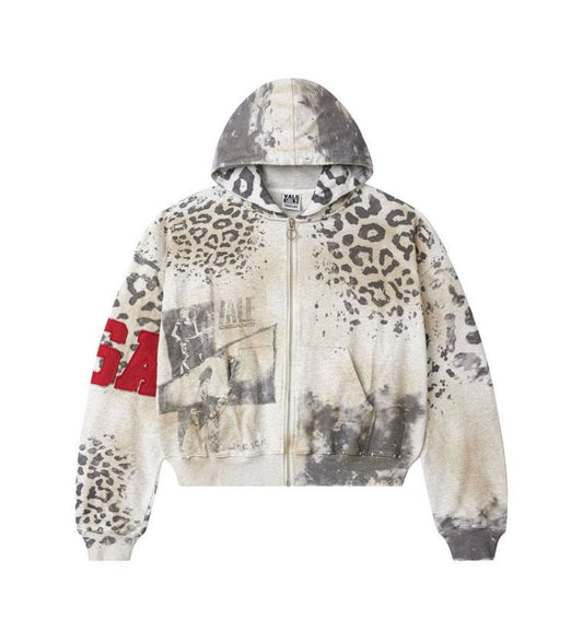 VALE FOREVER CHEETAH ZIP UP “GREY” (BRAND NEW)