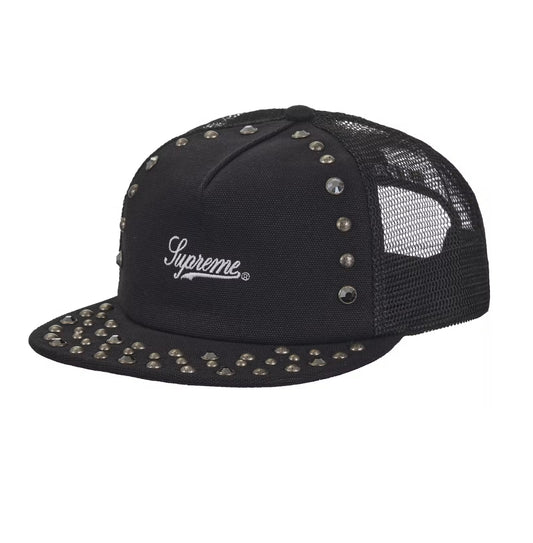 SUPREME B.B. SIMONS STUDDED MESH BLACK TRUCKER HAT (BRAND NEW)