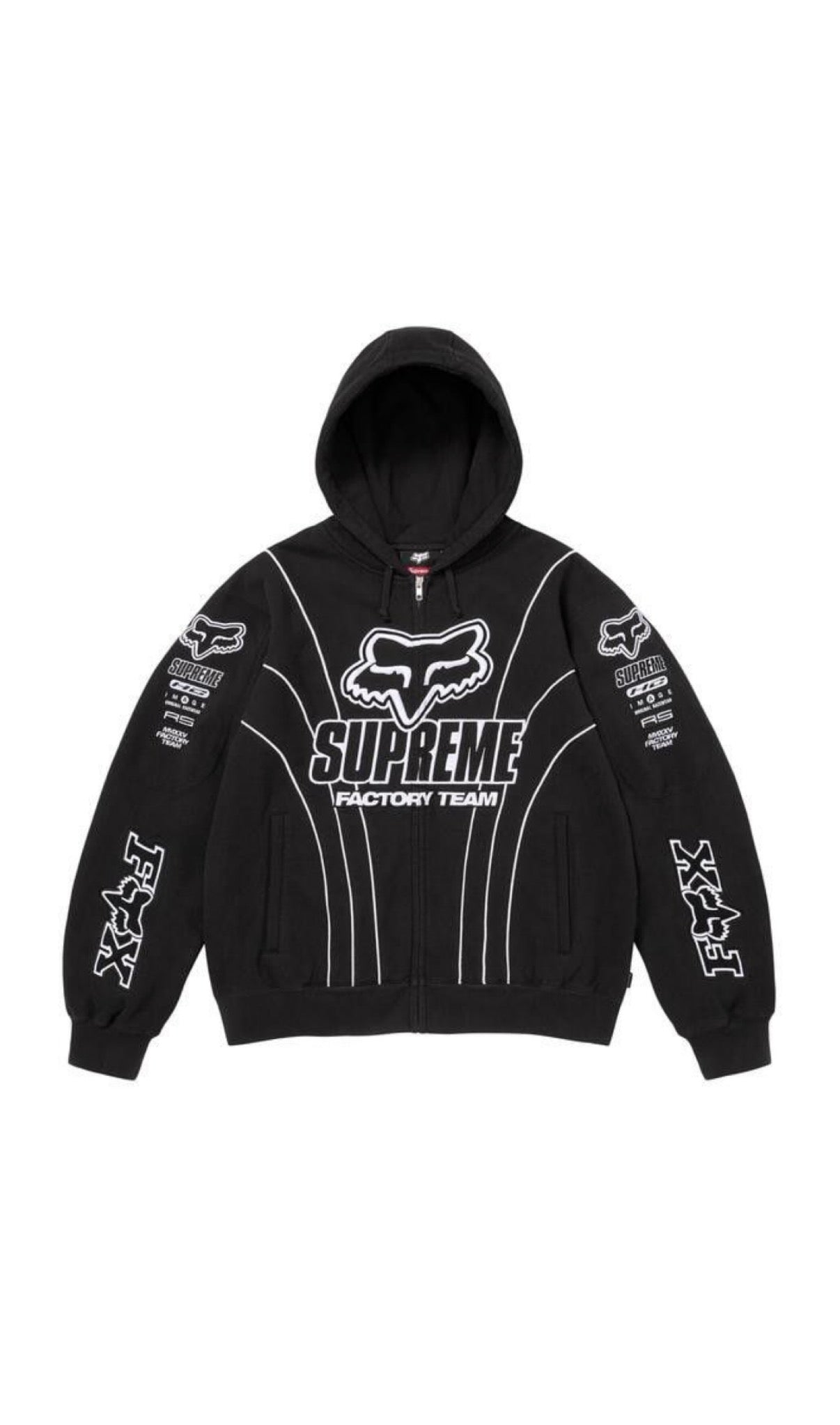 SUPREME X FOX RACING ZIP UP HOODIE (PRE-OWNED)