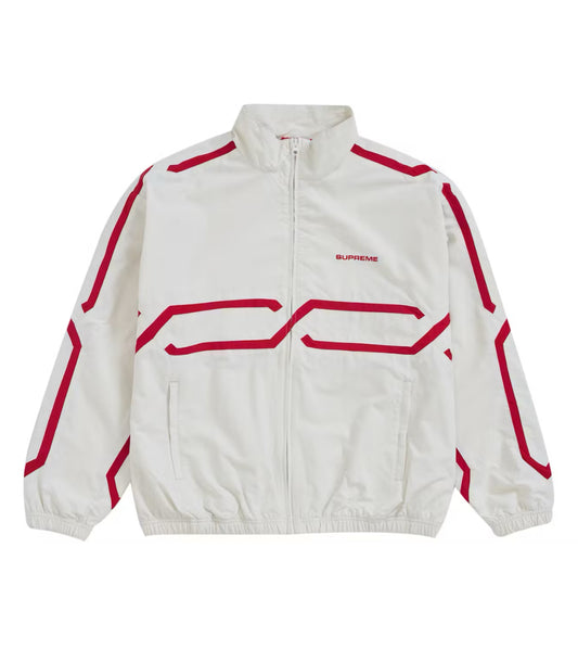 SUPREME INSET LINK TRACK RED/ WHITE WINDBREAKER JACKET (BRAND NEW)