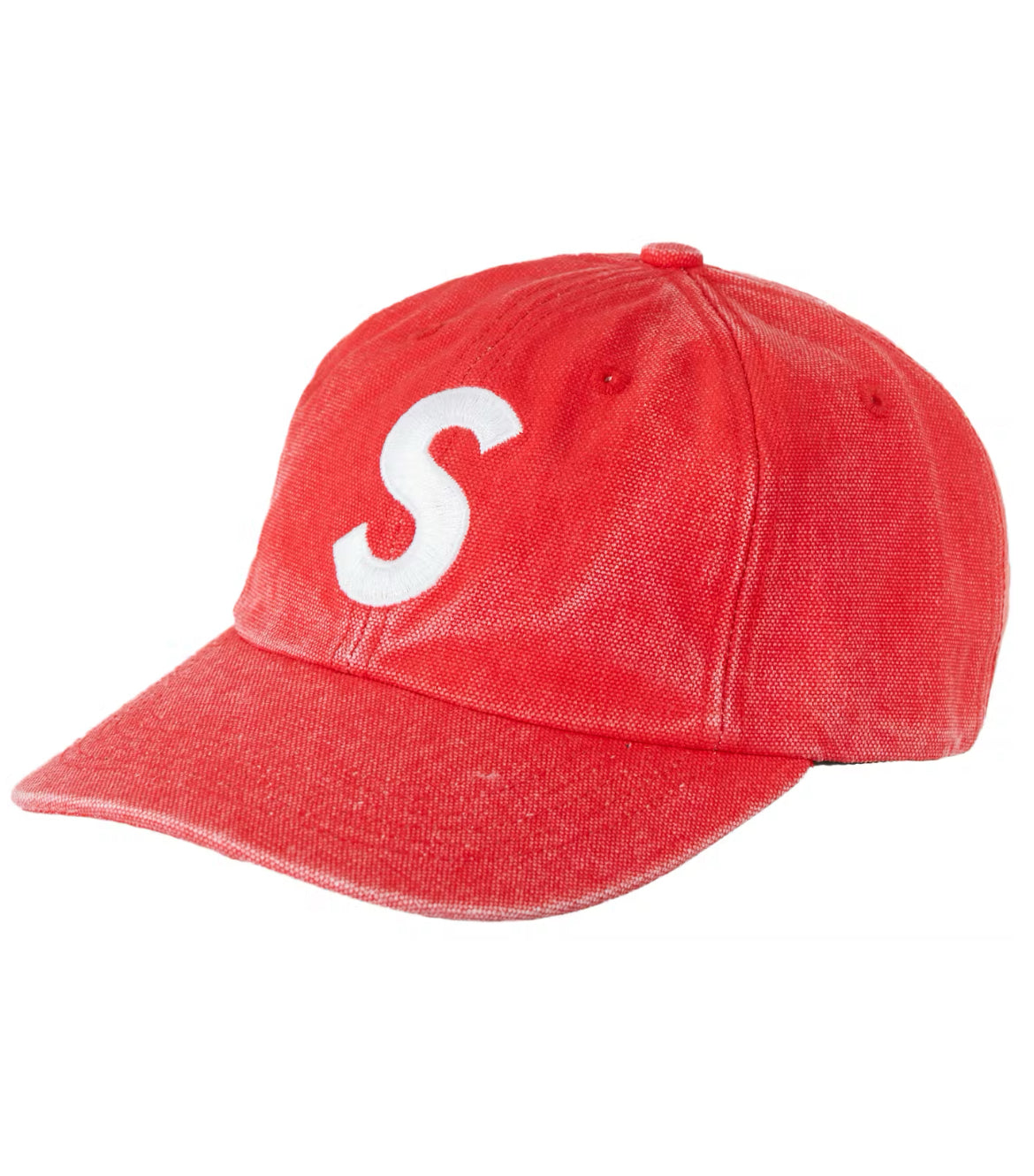 SUPREME RED PIGMENT CANVAS S LOGO 6 PANEL (BRAND NEW)