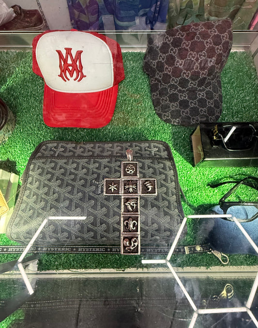 CHROME HEARTS MULTI EMBLEM CROSS W/ BALL CHAIN