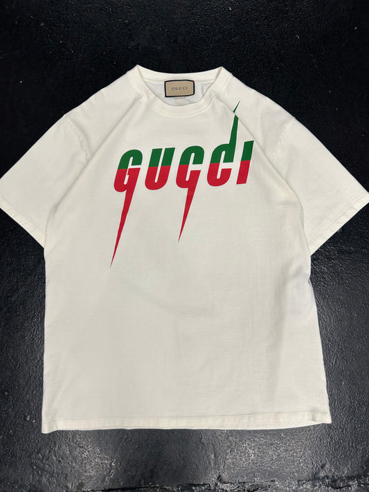 GUCCI WHITE BLADE WHITE TEE (PRE OWNED)