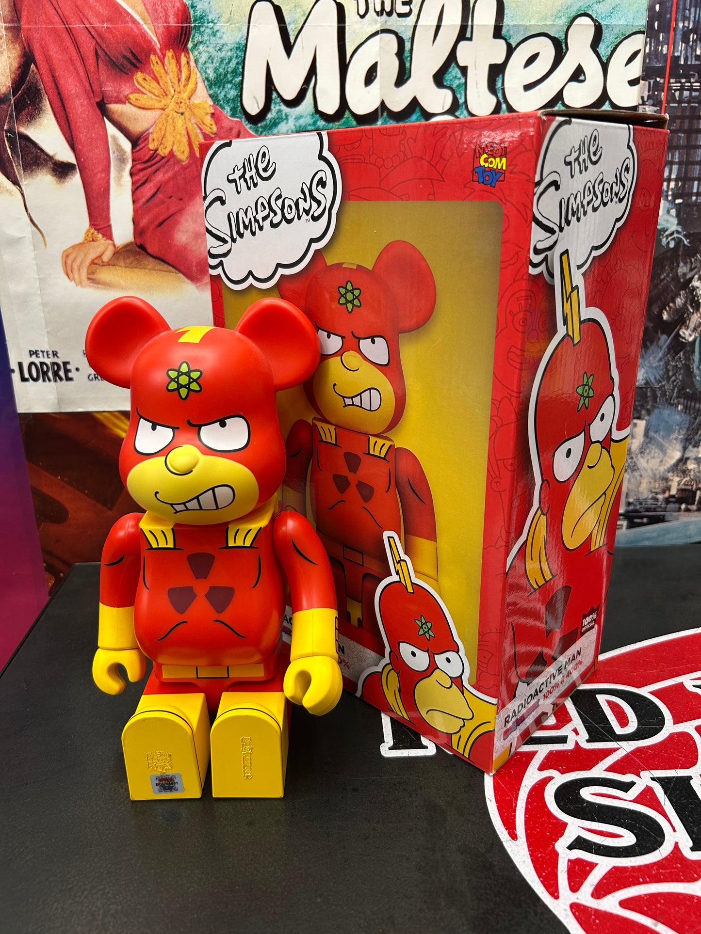 BEARBRICK X SIMPSONS RADIOACTIVE MAN 400%