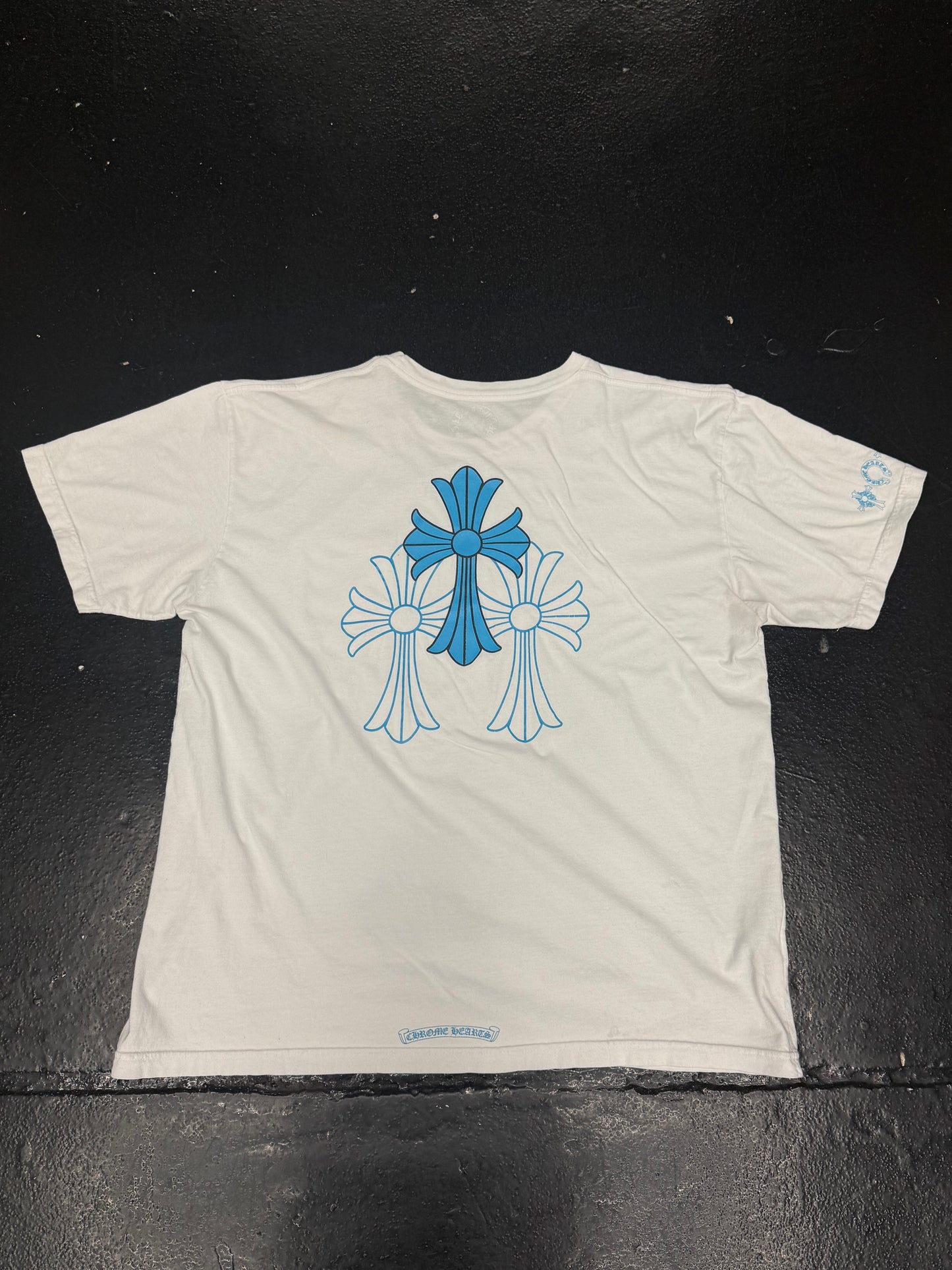 CHROME HEARTS TRIPLE CROSS LOGO T-SHIRT (PRE-OWNED)