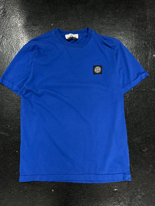 STONE ISLAND BLUE LOGO TEE (PRE OWNED)