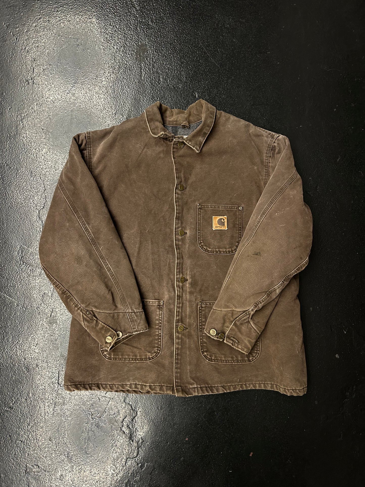 CARHARTT BROWN HOODLESS JACKET (PRE OWNED)