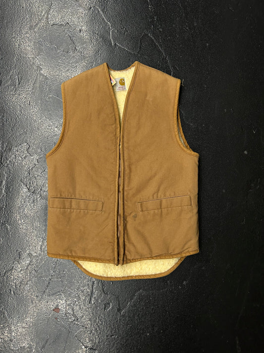 CARHARTT VINTAGE TAN SHERPA VEST (PRE OWNED)