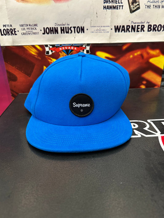 SUPREME 5 PANEL BLUE HAT (BRAND NEW)