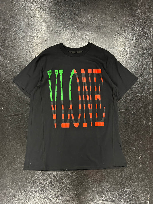 VLONE RED/GREEN USA FLAG BLACK TEE (BRAND NEW)