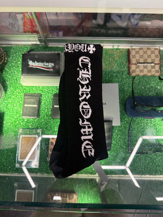 CHROME HEARTS SCRIPT LOGO SOCKS (BRAND NEW)