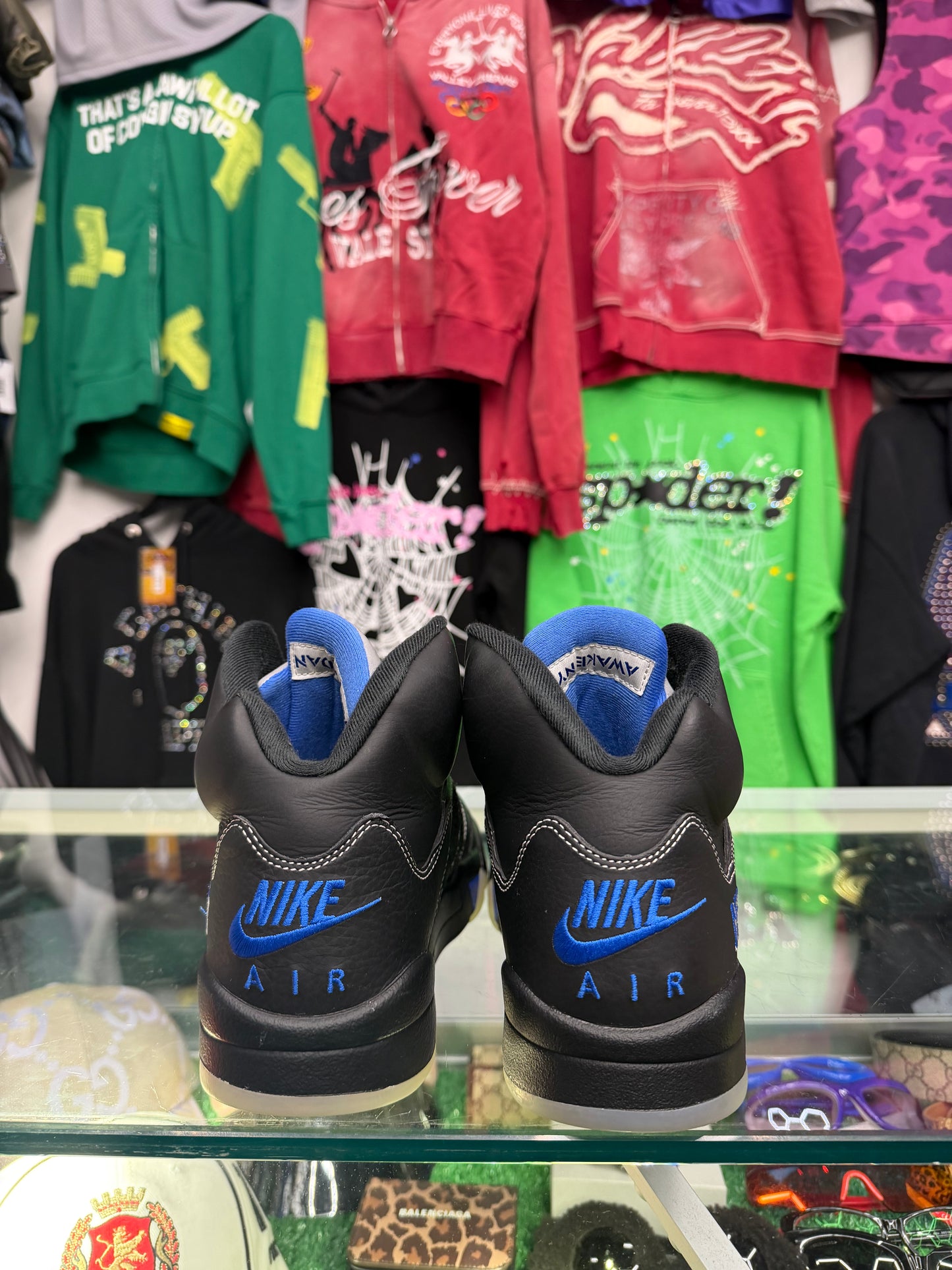 JORDAN 5 AWAKE MOTORSPORT BLUE (PRE-OWNED W/ BOX)