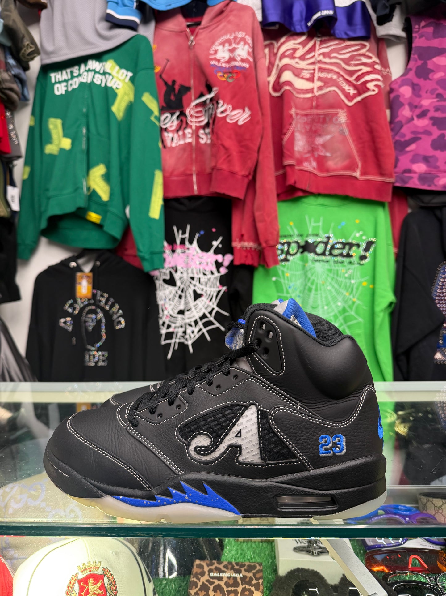 JORDAN 5 AWAKE MOTORSPORT BLUE (PRE-OWNED W/ BOX)