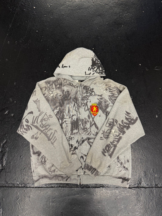 BALENCIAGA SS23 GREY SKATER ZIP UP (PRE-OWNED)