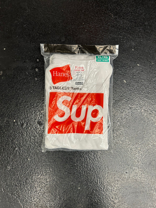 SUPREME 3 PACK TAG-LESS WHITE TANKS (BRAND NEW)
