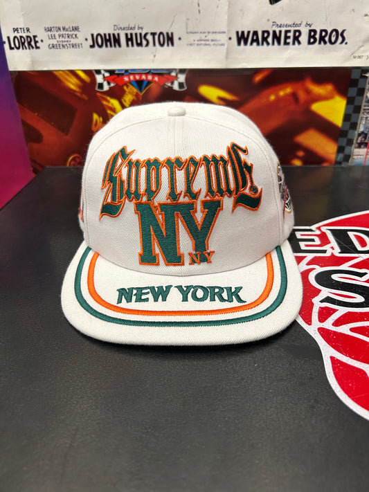 SUPREME NEW YORK WHITE HAT (BRAND NEW)