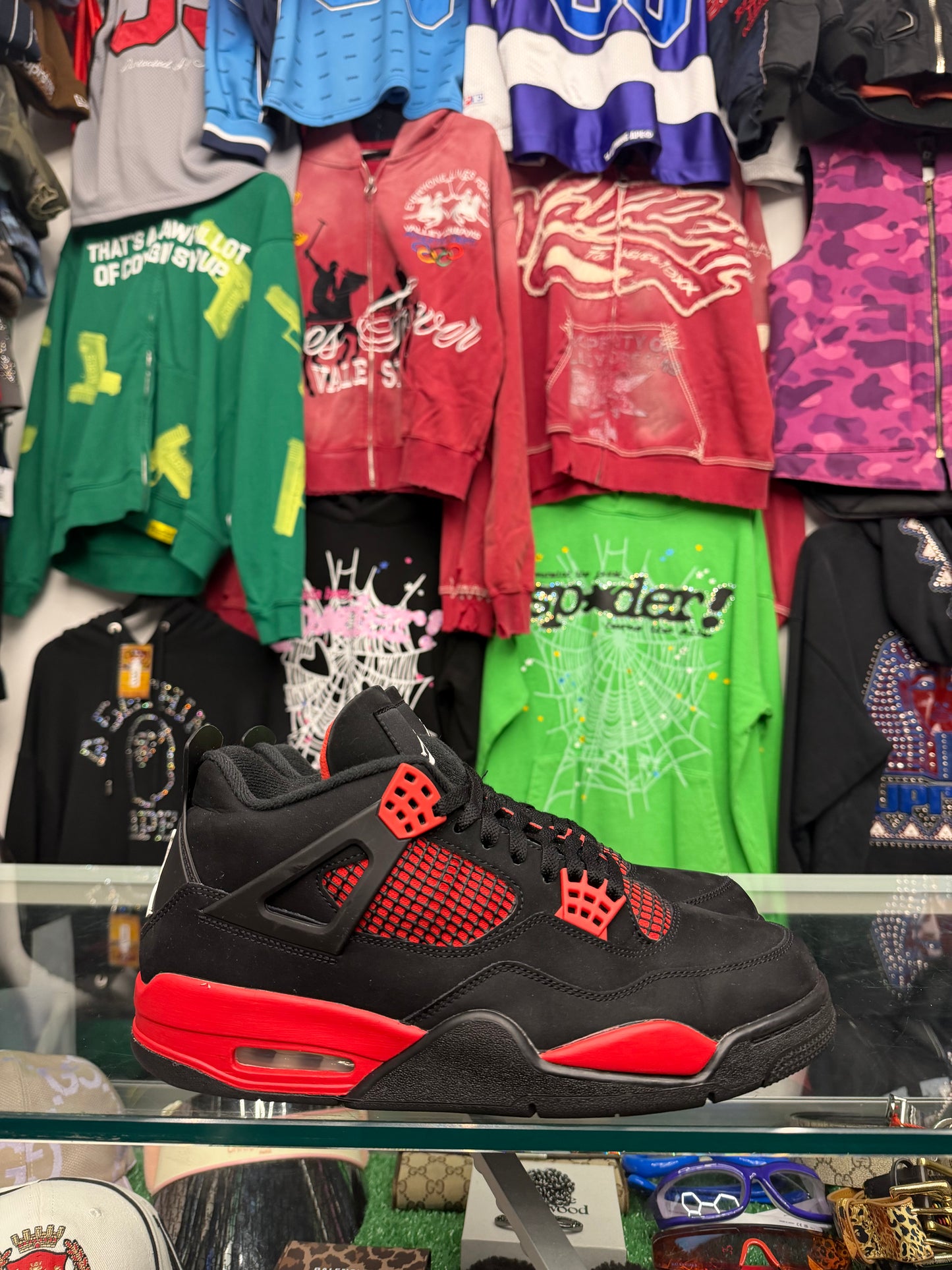 JORDAN 4 RED THUNDER (PRE-OWNED W/ BOX)
