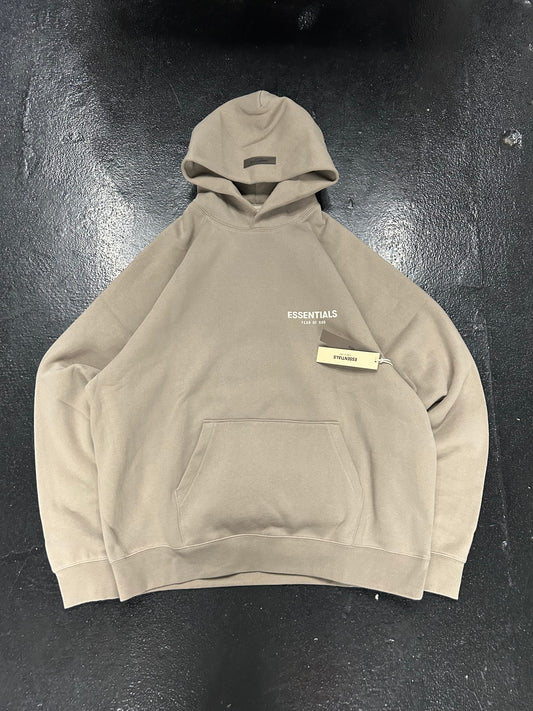 ESSENTIALS DARK TAN HOODIE (BRAND NEW)
