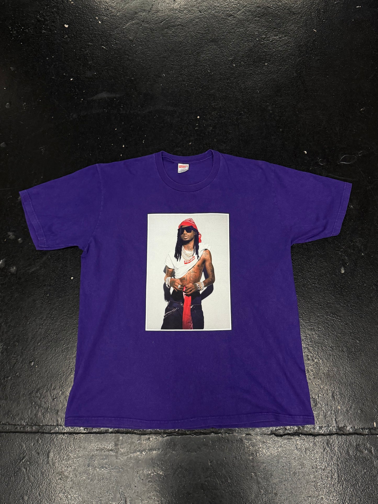 SUPREME PURPLE PLAYBOY CARTI PICTURE TEE (PRE-OWNED)