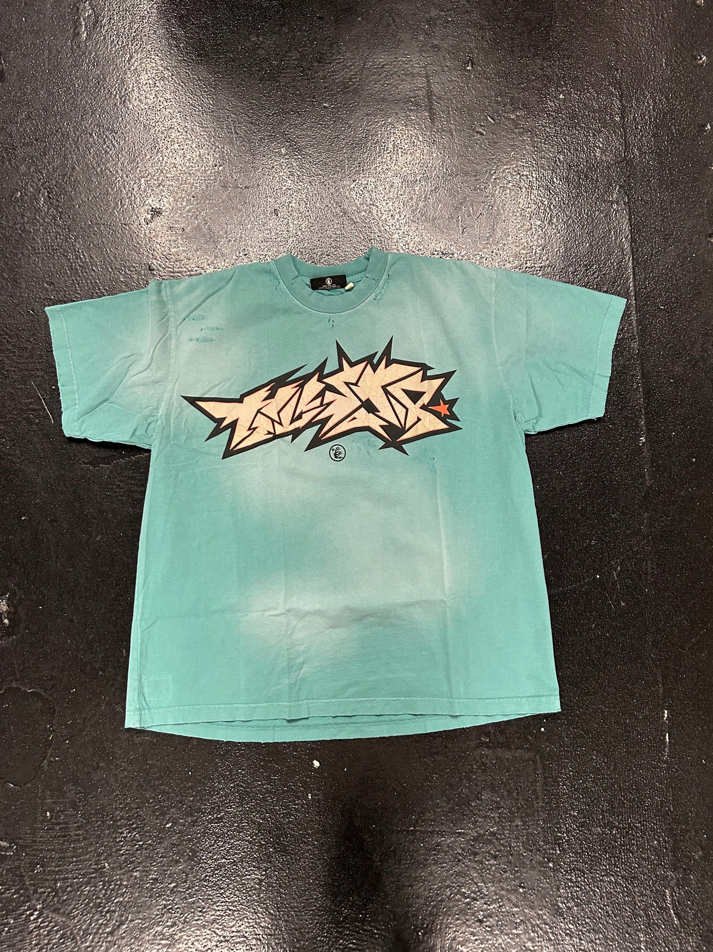 HELLSTAR BLUE CRACKED TEE (BRAND NEW)