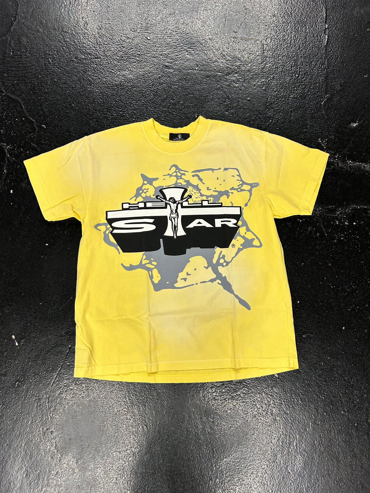 HELLSTAR YELLOW CROSS TEE (BRAND NEW)