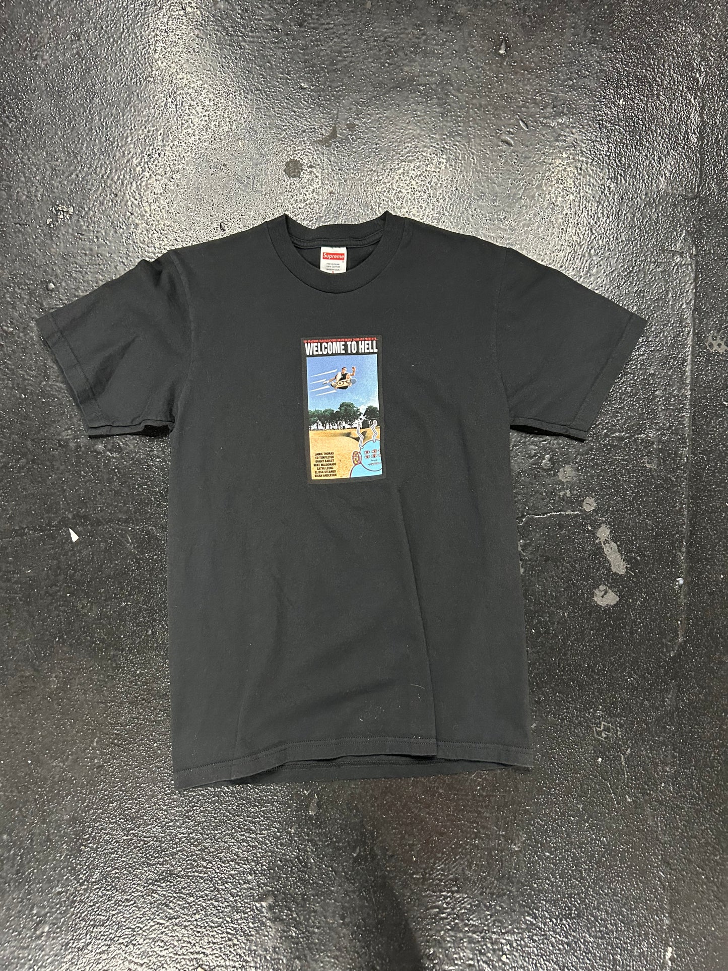 SUPREME TOY BOX WELCOME TO HELL BLACK TEE (BRAND NEW)