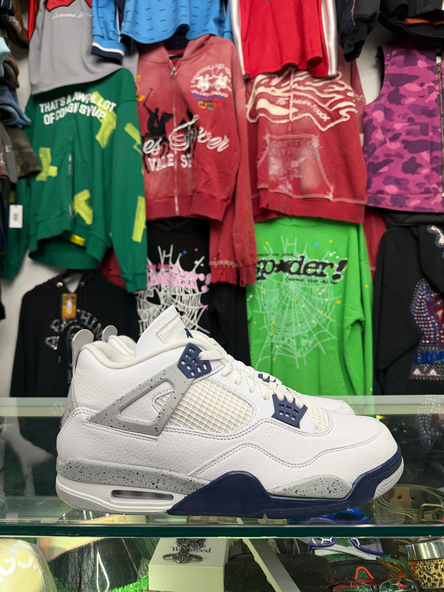JORDAN 4 MIDNIGHT NAVY (PRE-OWNED W/ BOX)