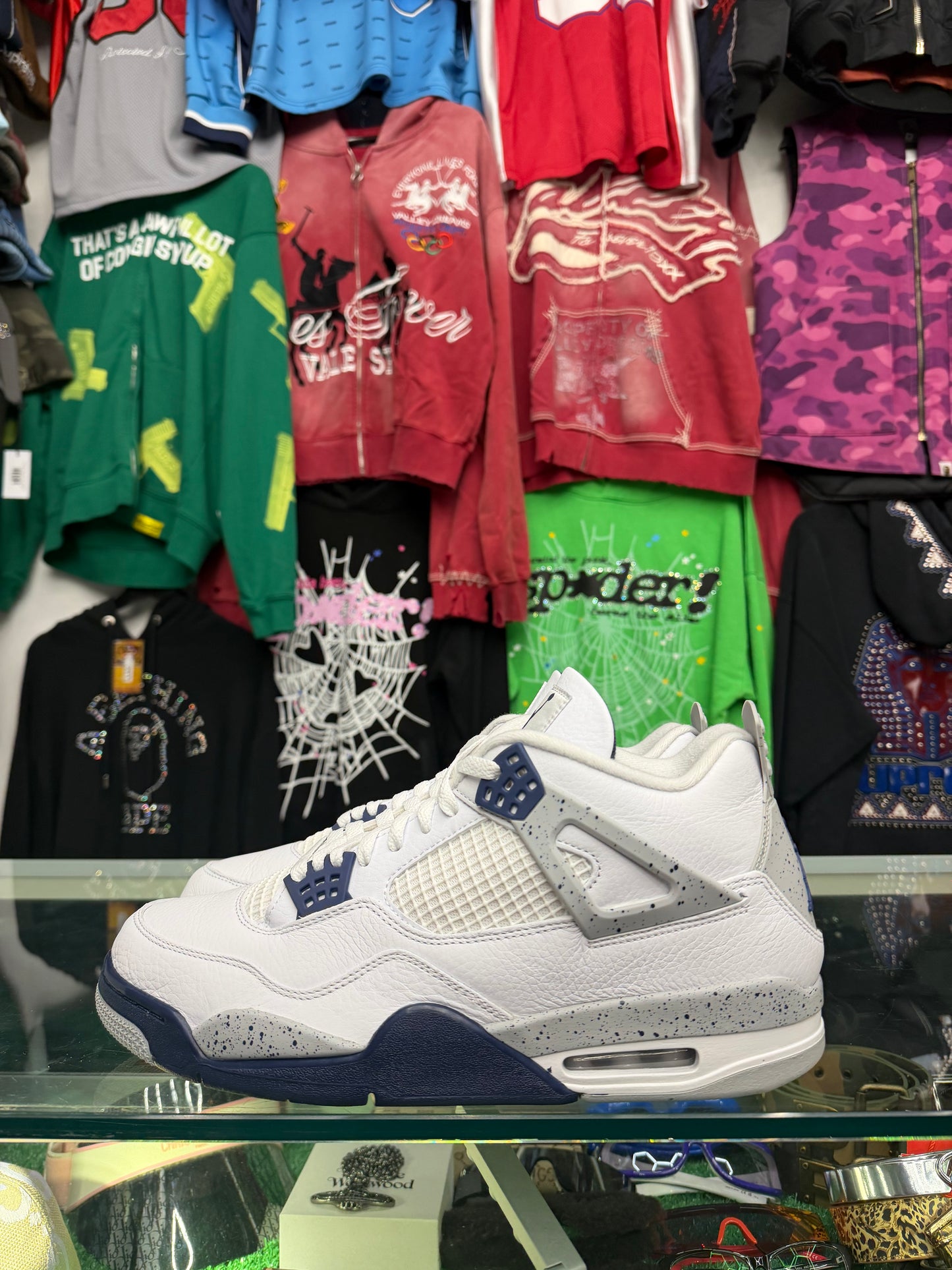 JORDAN 4 MIDNIGHT NAVY (PRE-OWNED W/ BOX)