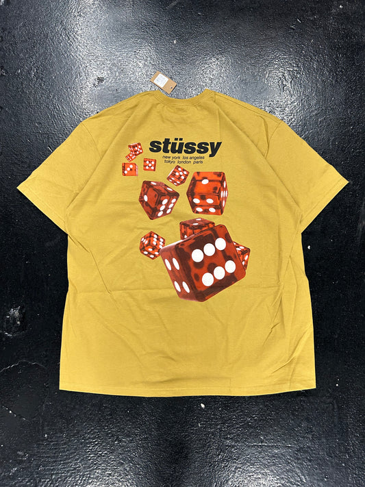 STUSSY YELLOW DICE TEE (BRAND NEW)