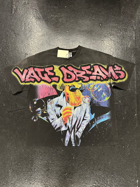 VALE DREAMS CAMEL BEDAZZLED BLACK TEE (BRAND NEW)