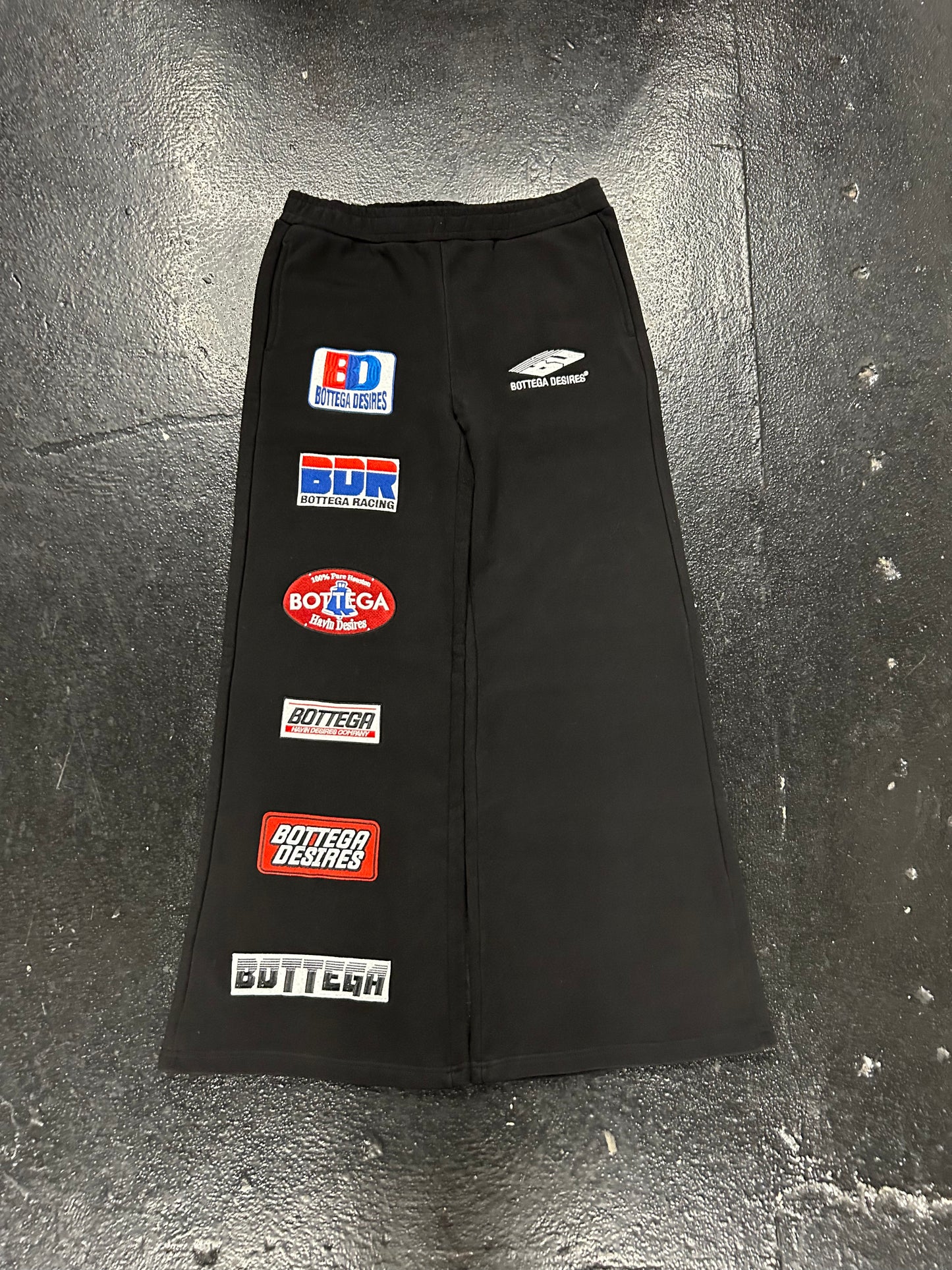 BOTTEGA DESIRES PATCH WORK SWEAT PANTS (BRAND NEW)