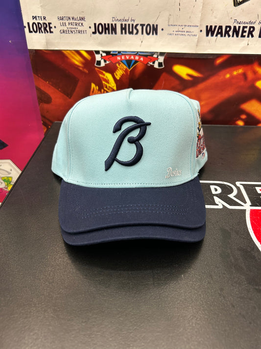 BOTTEGA DESIRES DOUBLE BRIM BLUE HAT (BRAND NEW)