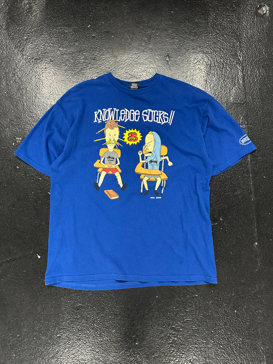 STUSSY BEVIS AND BUTTHEAD BLUE TEE (PRE OWNED)