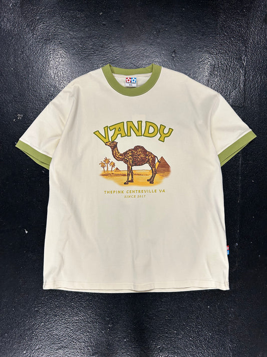 VANDY THE PINK CAMEL WHITE RINGER TEE (BRAND NEW)