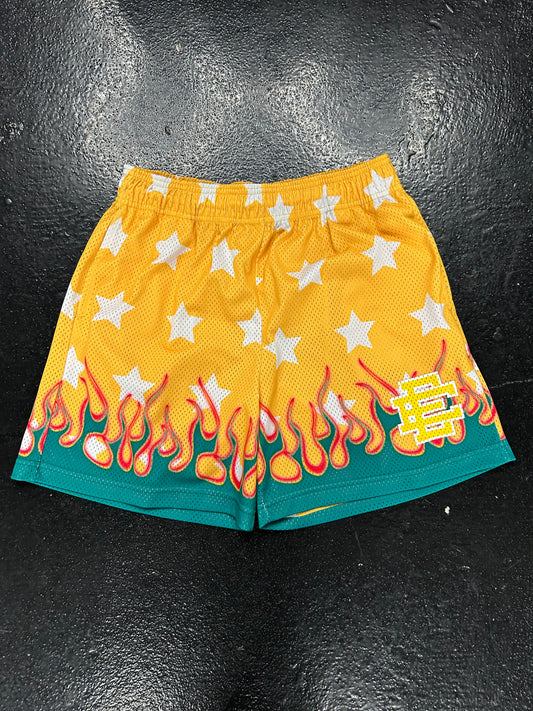 ERIC EMANUEL YELLOW FLAME SHORTS (BRAND NEW)