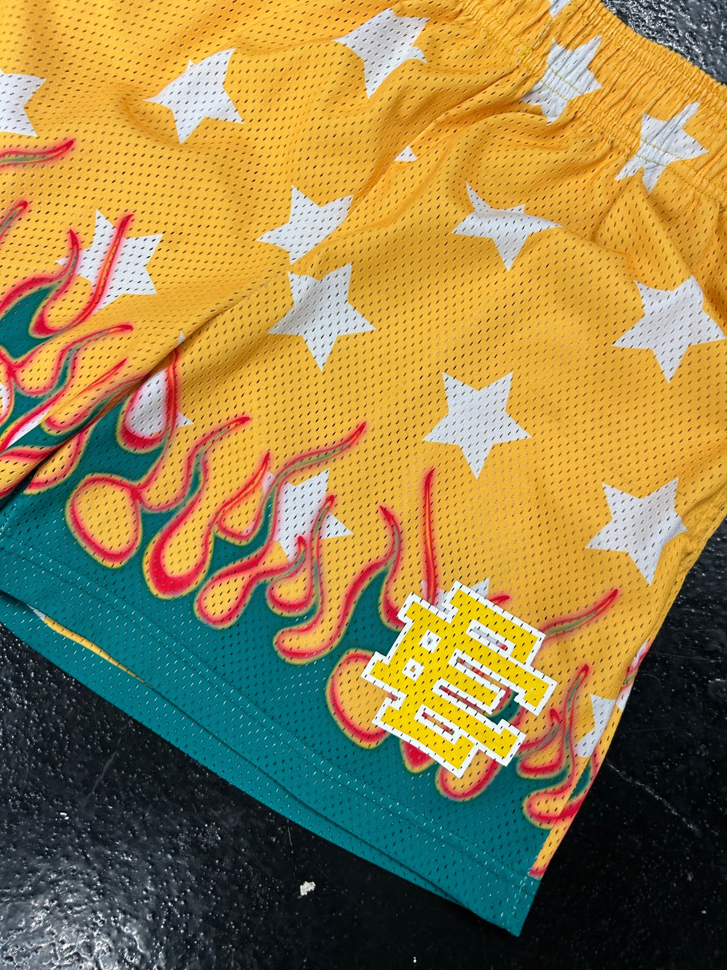 ERIC EMANUEL YELLOW FLAME SHORTS (BRAND NEW)