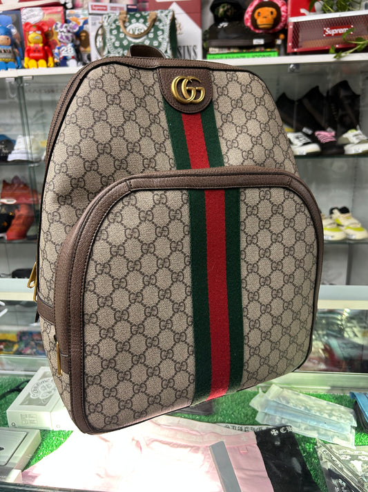 GUCCI MONOGRAM BACKPACK (PRE-OWNED)