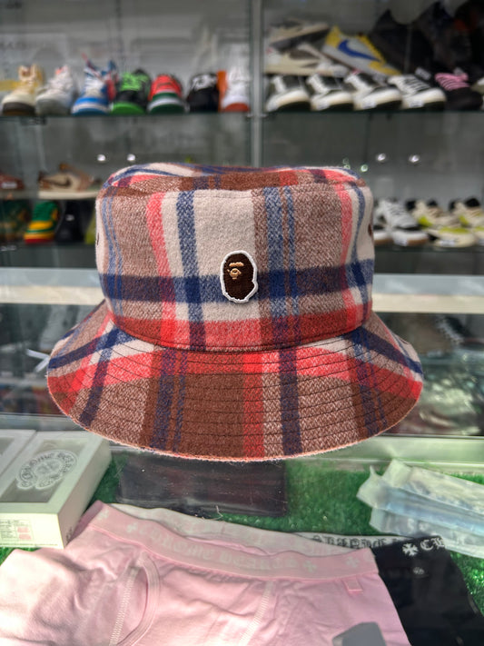 BAPE PLAID BUCKET HAT (PRE OWNED)