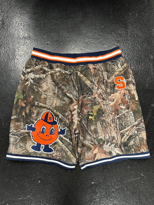 SUPREME X MITCHELL & NESS SYRACUSE CAMO SHORTS (BRAND NEW)