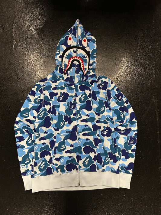BAPE SHARKTOOTH BLUE CAMO ZIPUP (VNDS)