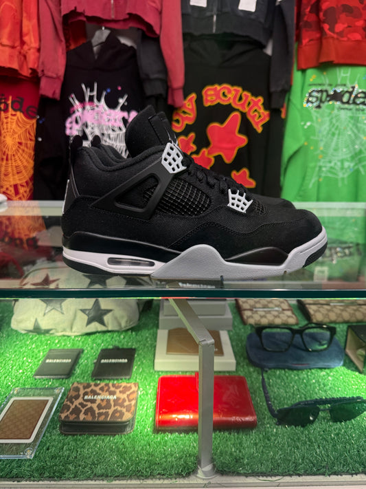 JORDAN 4 RETRO SE BLACK CANVAS (PRE-OWNED W/ BOX)